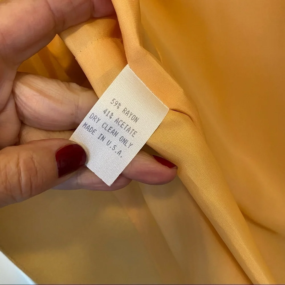 Vintage Suit Buttery soft yellow high-rise two-piece suit size 6 - Picture 8 of 15